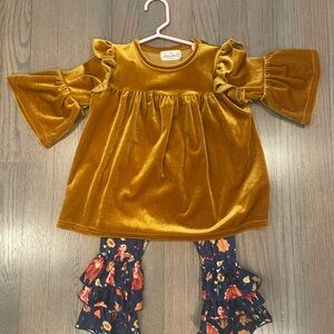 Crushed Velvet Turkey Outfit for Toddler